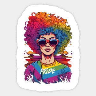 Colourful LGBT design for Pride Month: celebrate diversity and acceptance. Sticker